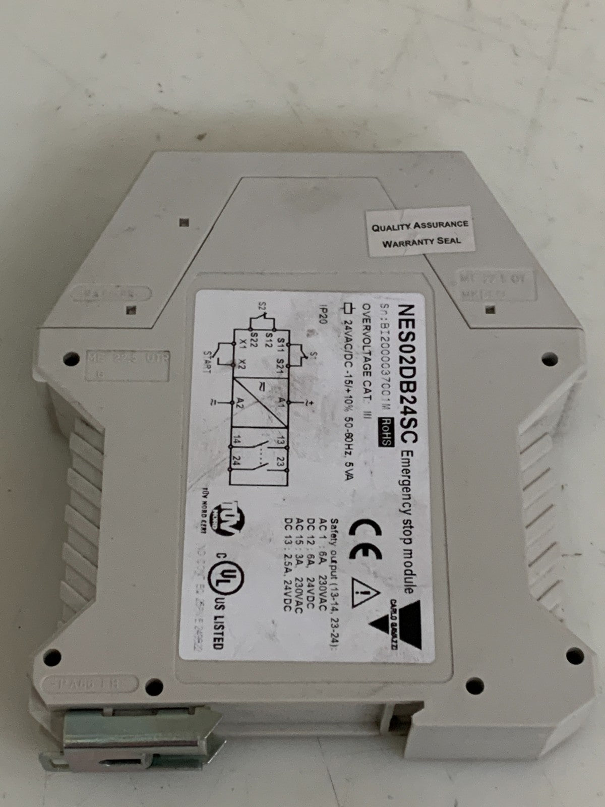 CARLO GAMAZZI EMERGENCY STOP MODULE NES02DB24SC2