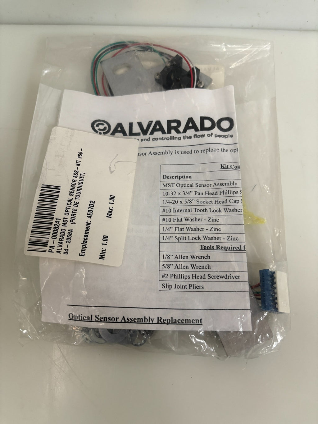 ALVARADO OPTICAL SENSOR KIT 50-04-2058A