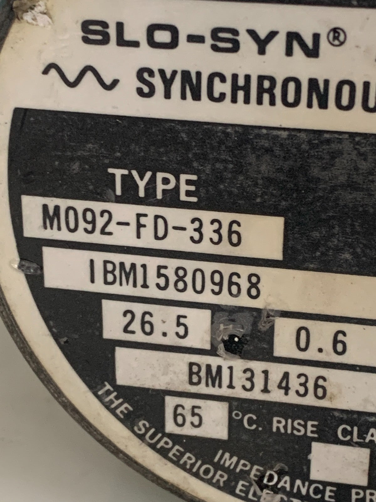 SUPERIOR ELECTRIC M092-FD-336 STEPPING MOTOR2