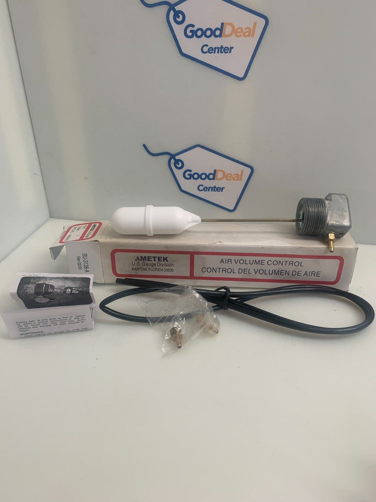 AMETEK   Air Volume Control   BU-3138-A  Rev 02/03