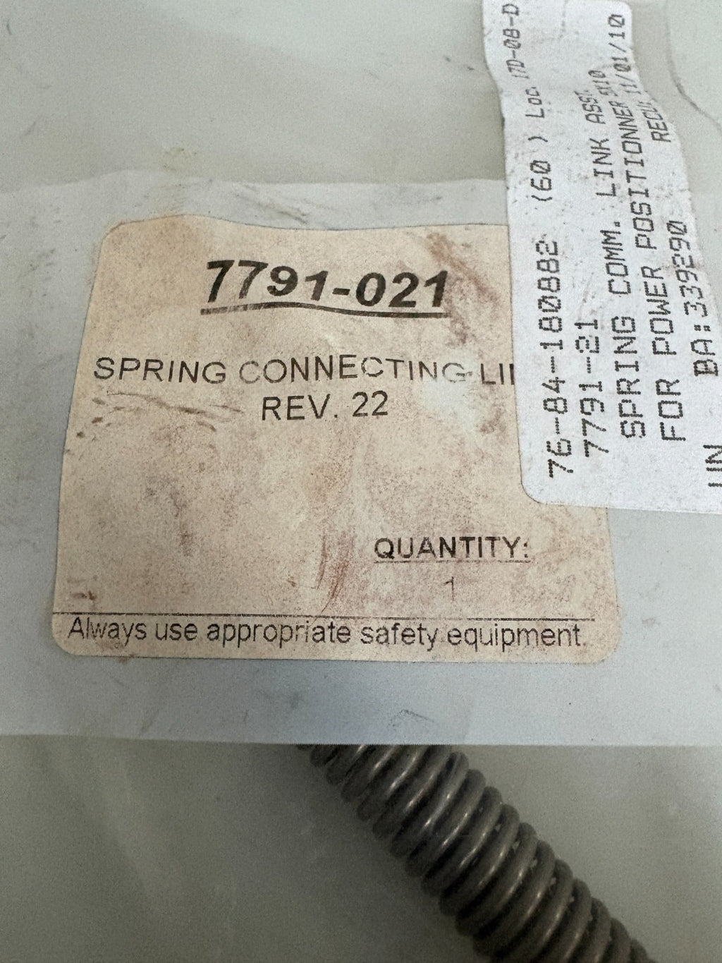 SPRING CONNECTING LINK ASST 7791-021 2