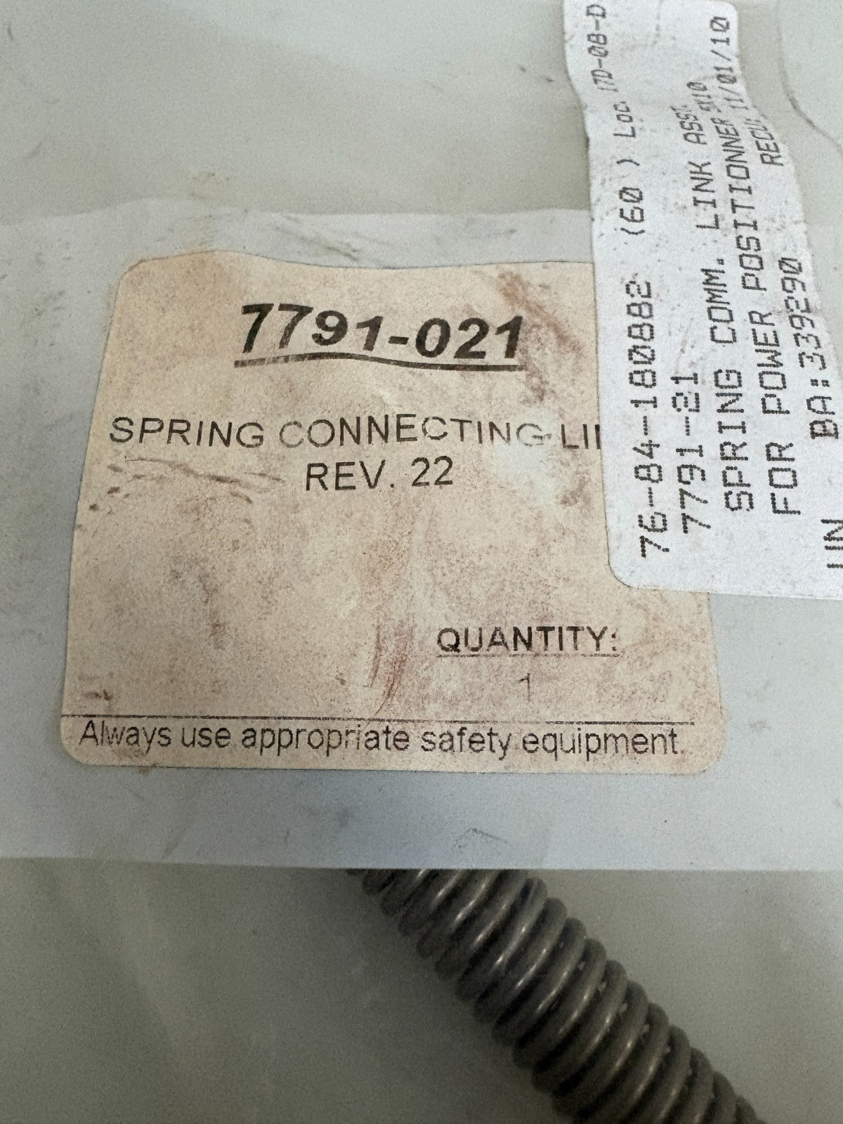 SPRING CONNECTING LINK ASST 7791-021 2