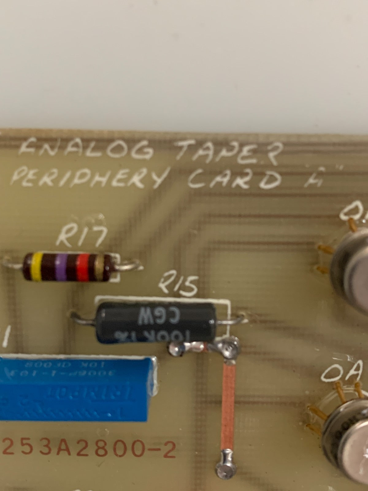 GENERAL ELECTRIC FANUC ANALOG TAPER PERIPHERY CARD "A" 471L582 G001