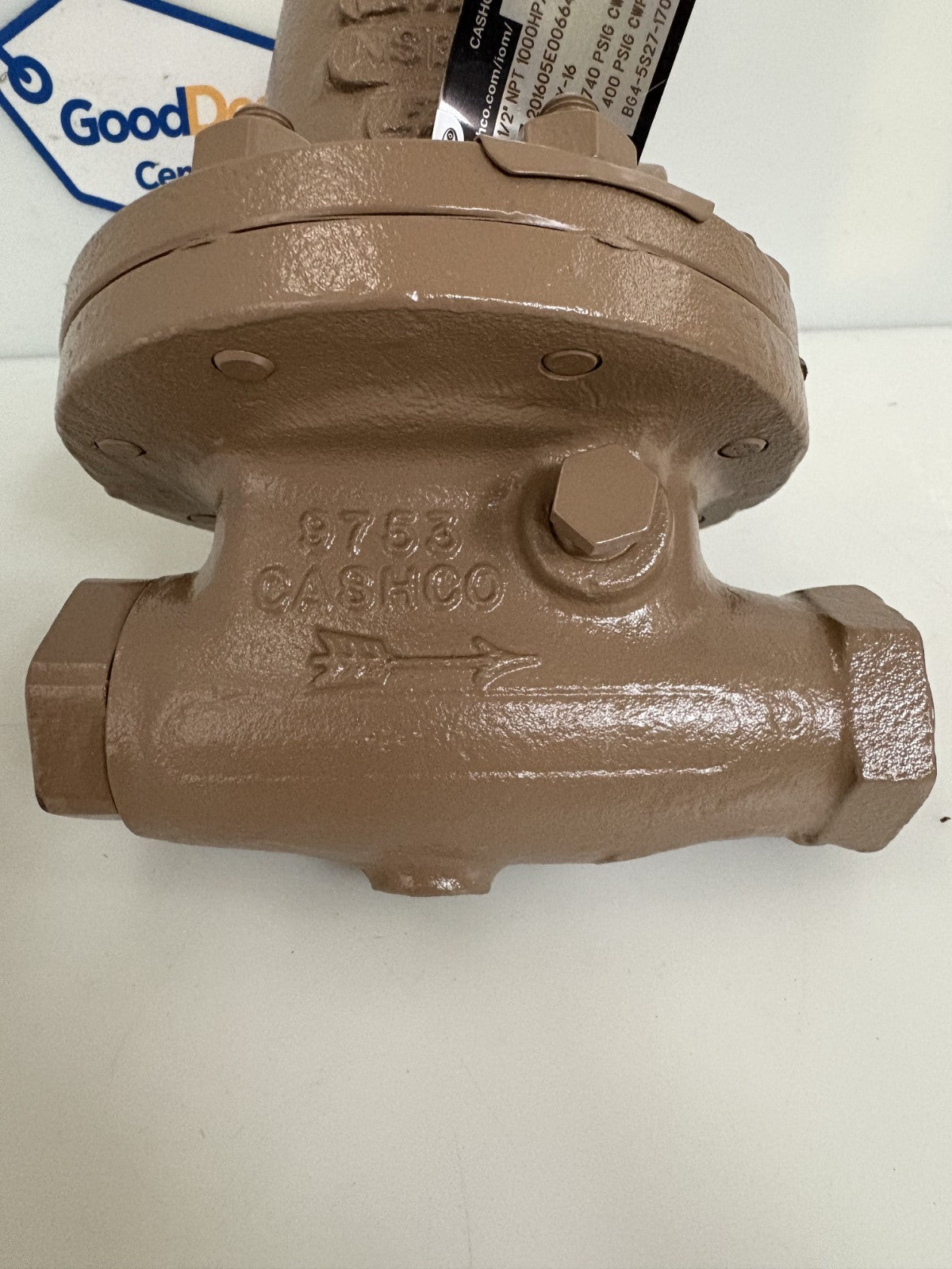 CASHCO 1321 1/2" VALVE MODEL 1/2" NPT 1000HP/CS/CS/S2/G