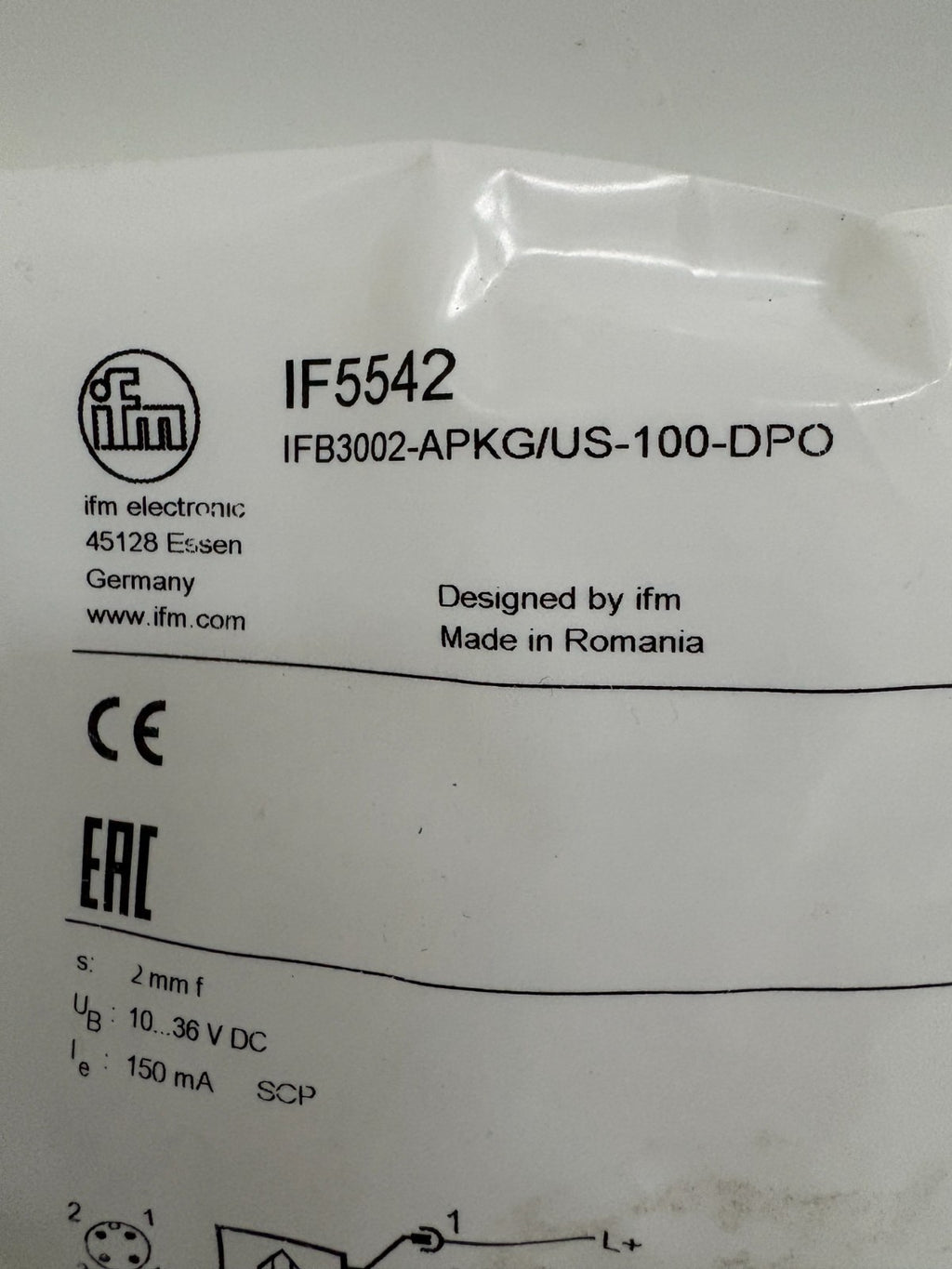 IFM PROXIMITY SENSOR IF5542 IFB3002-APKG/US-100-DPO1