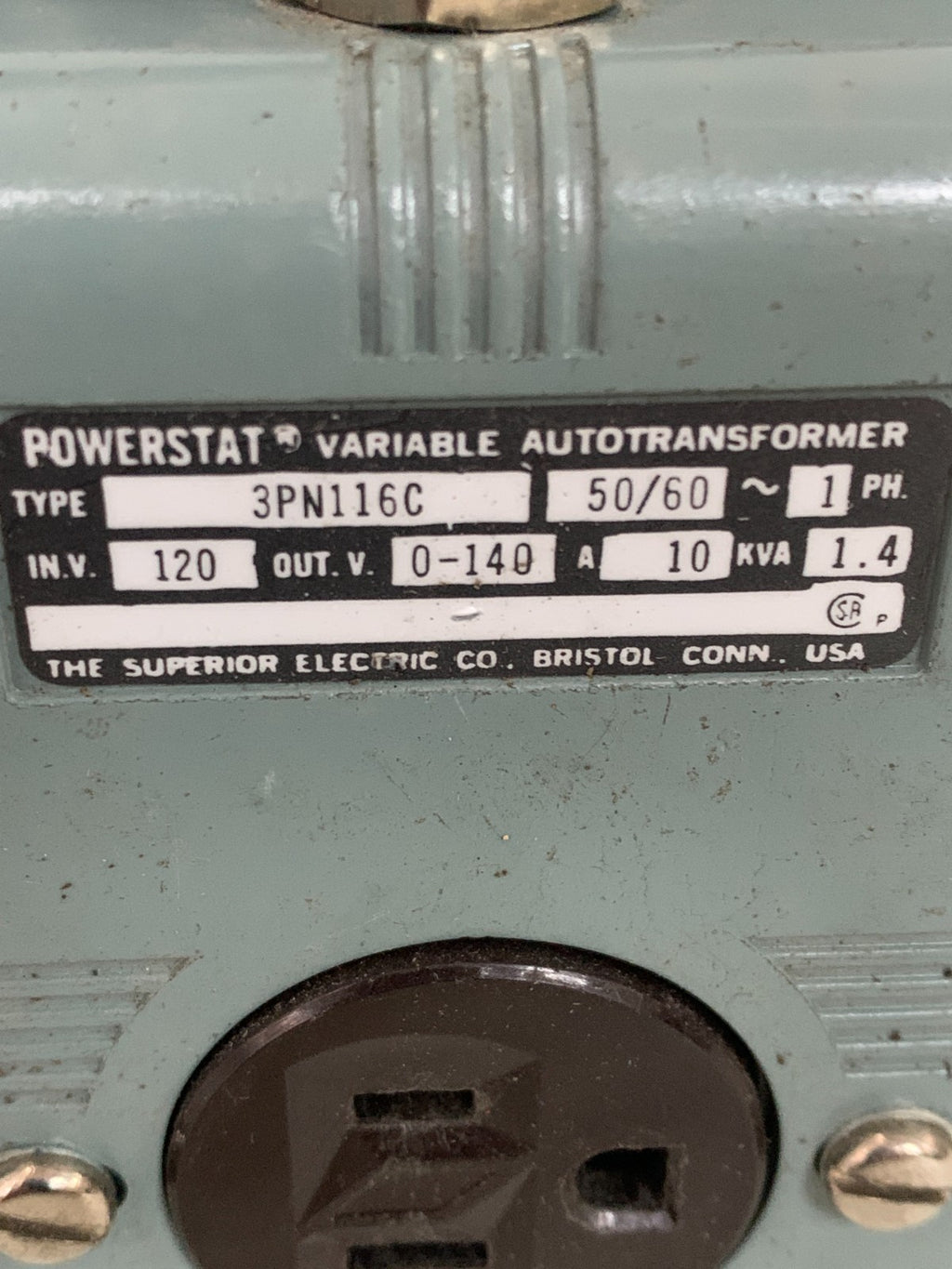 POWERSTAT VARIABLE TRANSFORMER 3PN116C
