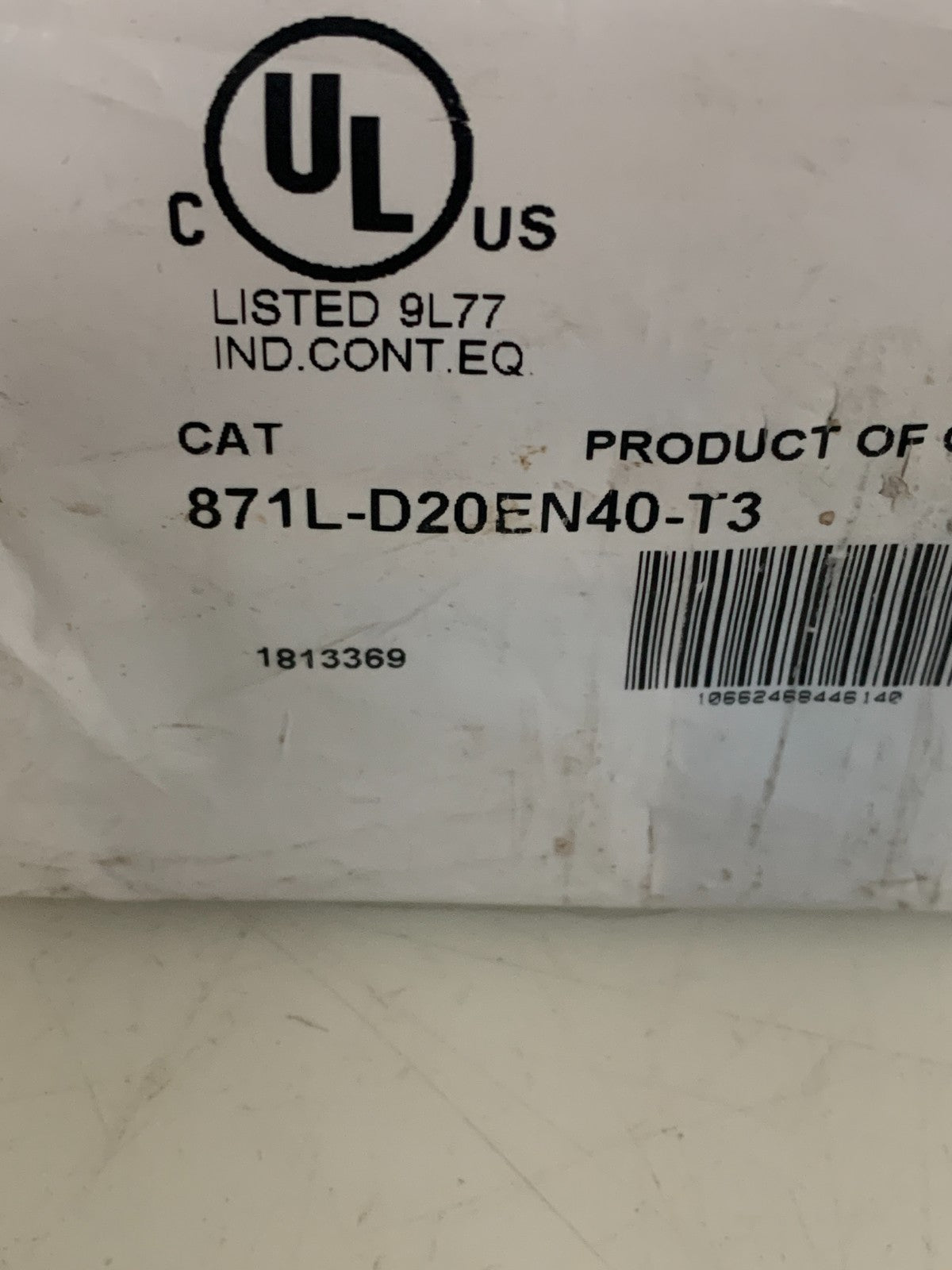 ALLEN BRADLEY INDUCTIVE PROXIMITY SENSOR 871L-D2OEN40-T3
