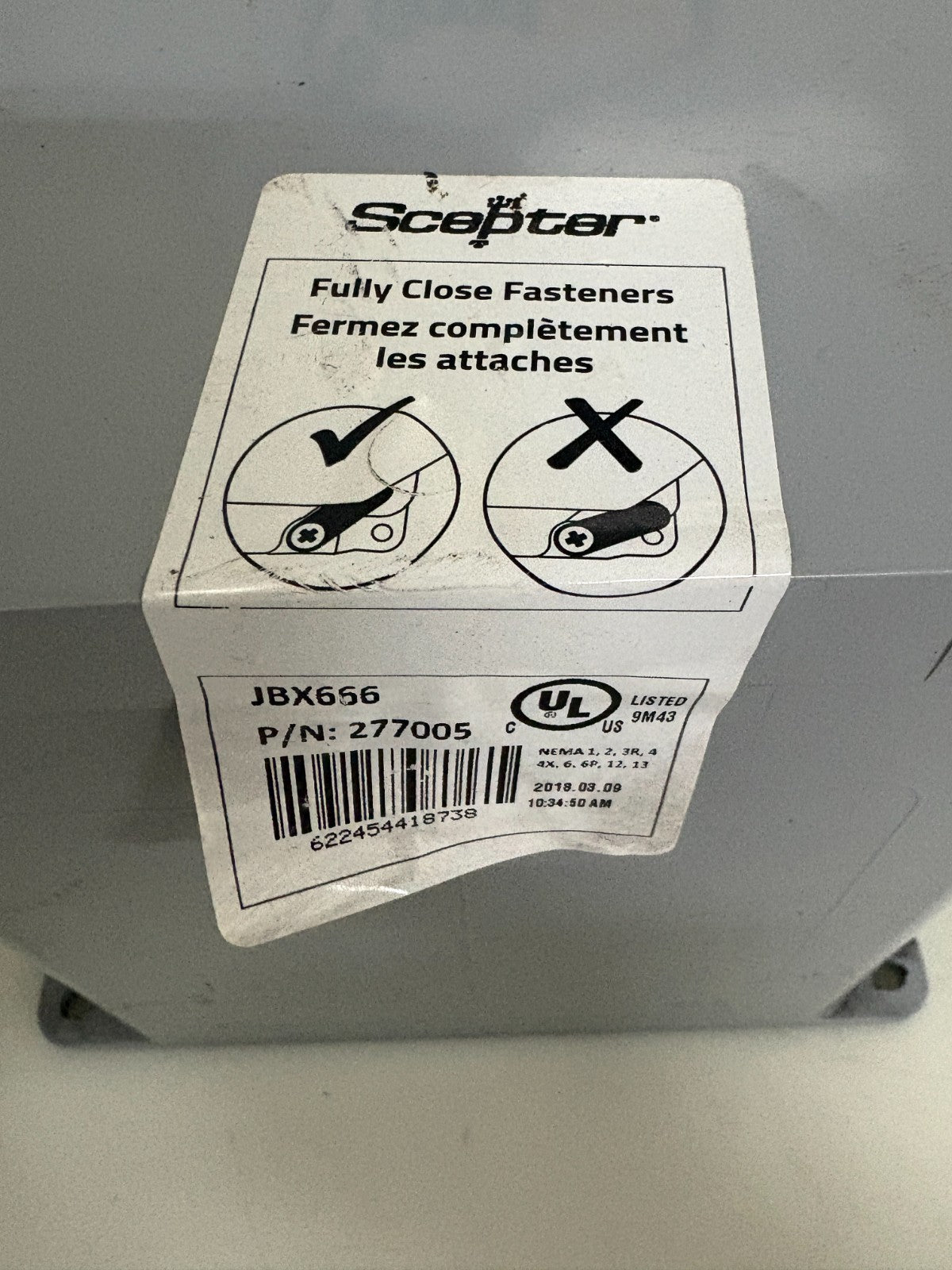 SCEPTER PVC JUNCTION BOX JBX666 277005 1