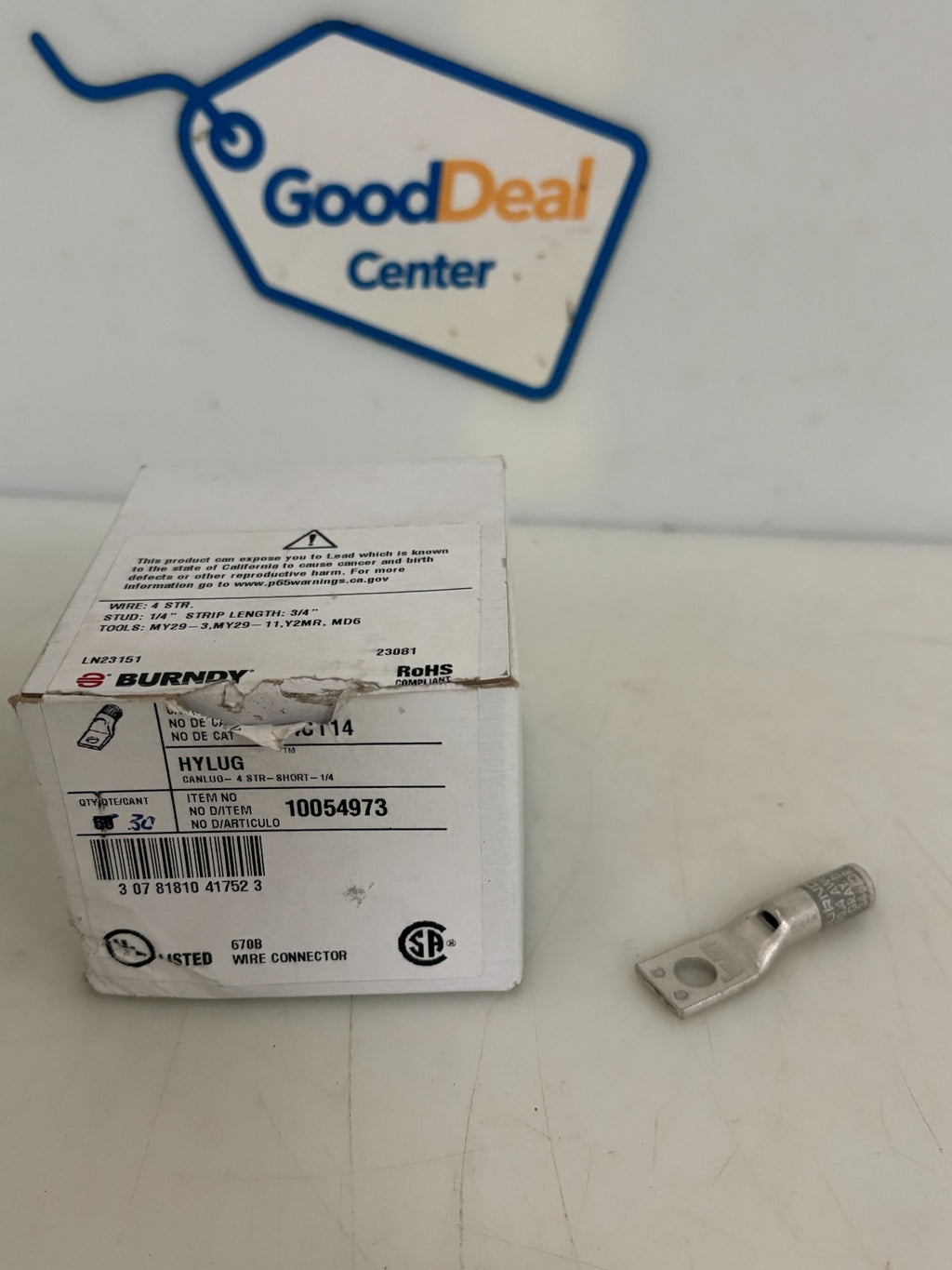 LOT OF 30 BURNDY HYLUG COMPRESSION LUG YAL4CT140