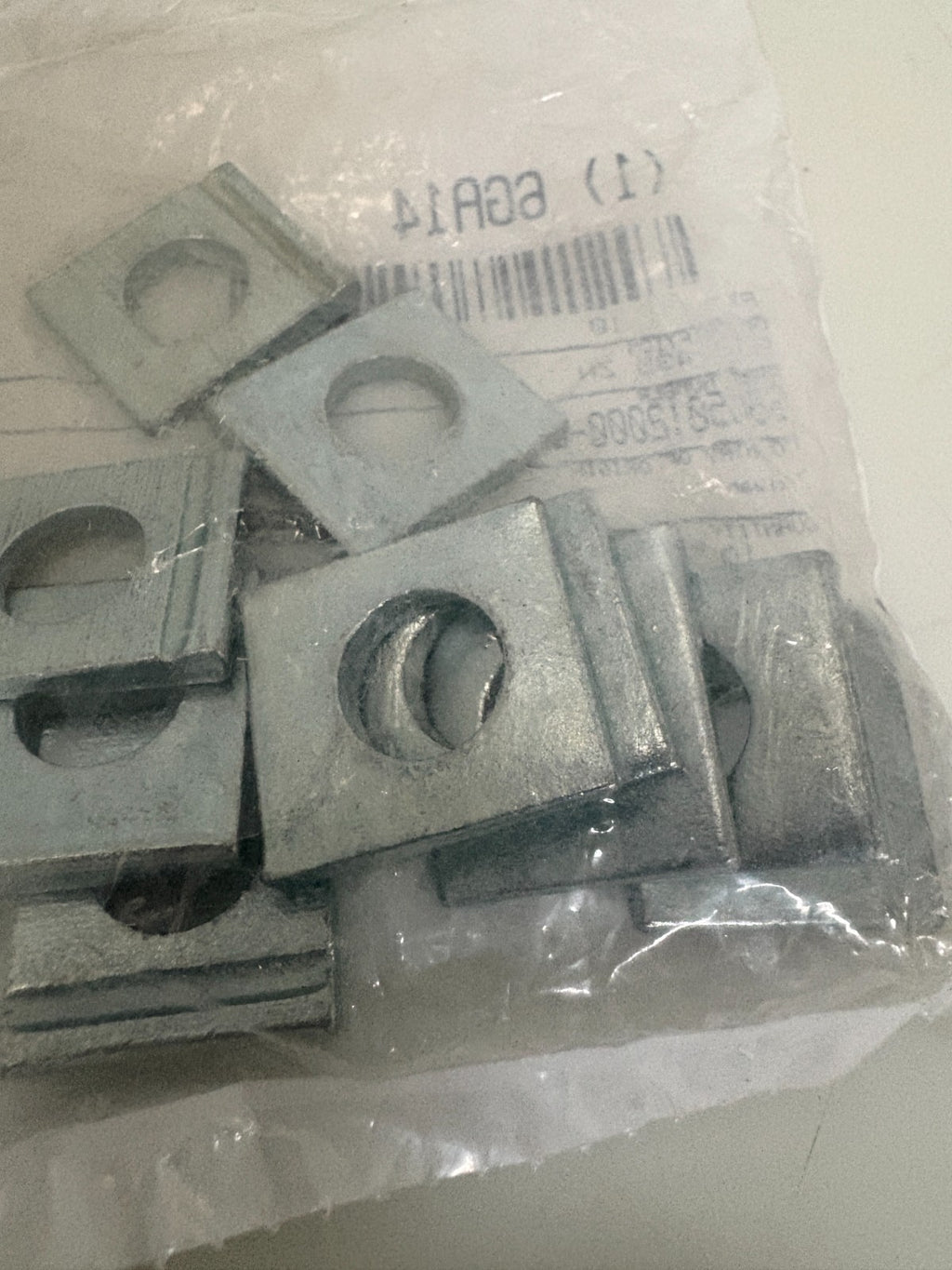 LOT OF 9 BAG SQUARE BEVELED WASHER ZINC PLATE SCREW SIZE M12 435 ZN 6GA141