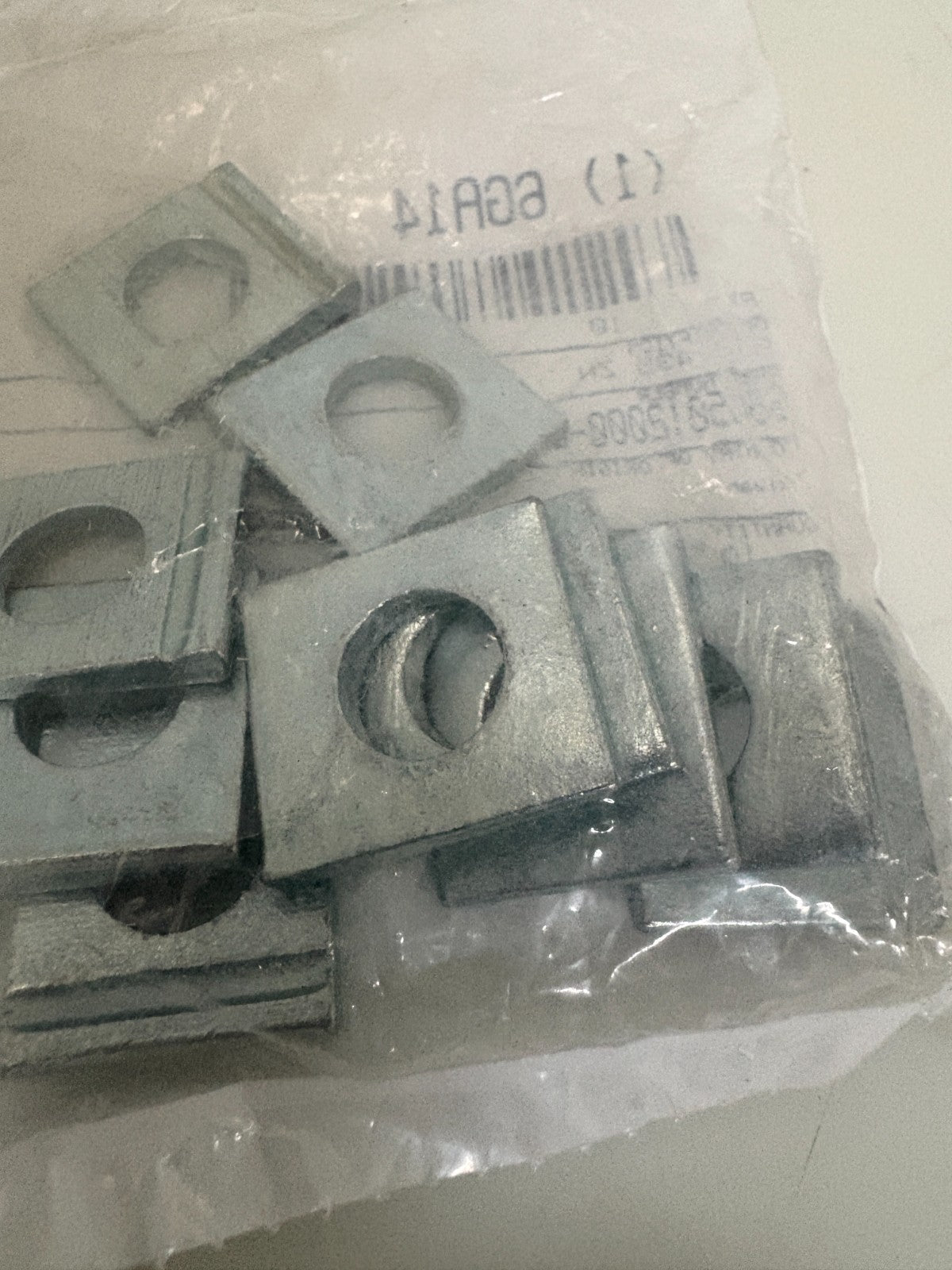 LOT OF 9 BAG SQUARE BEVELED WASHER ZINC PLATE SCREW SIZE M12 435 ZN 6GA141