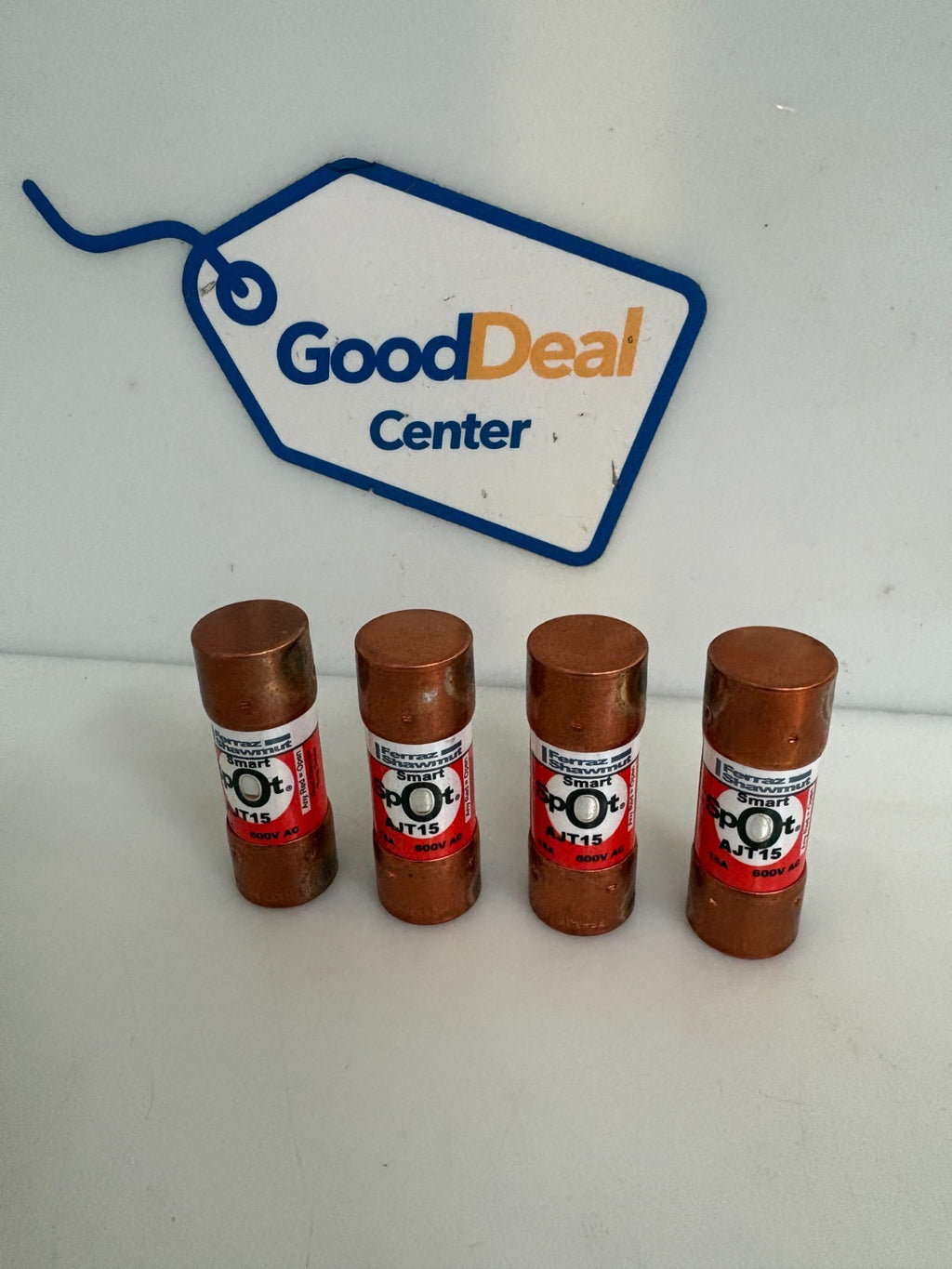 LOT OF 4 MERSEN FERRAZ SHAWMUT SMART SPOT AJT15 FUSE