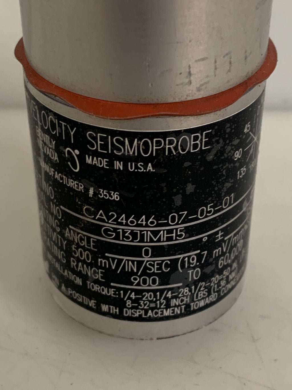 BENTLY NEVADA VELOCITY SEISMOPROBE CA 24646-07-05-01