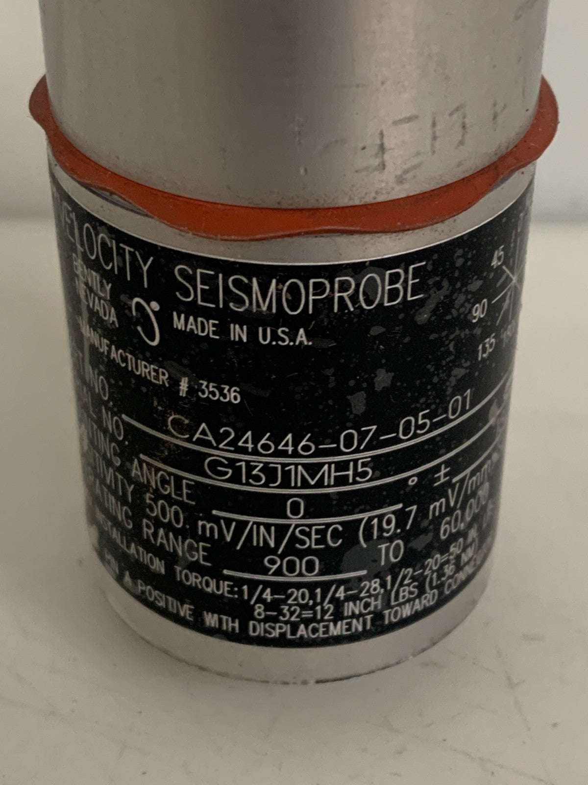 BENTLY NEVADA VELOCITY SEISMOPROBE CA 24646-07-05-01