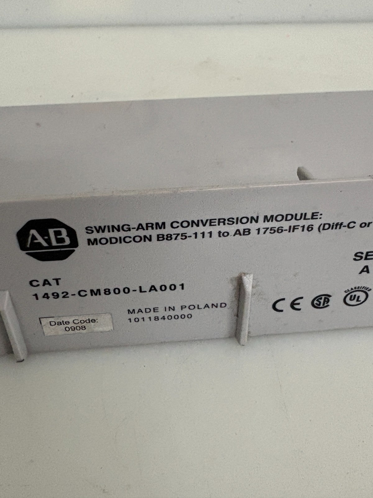 ALLEN BRADLEY SWING ARM CONVERSION MODULE #1492-CM800-LA001 SER A2