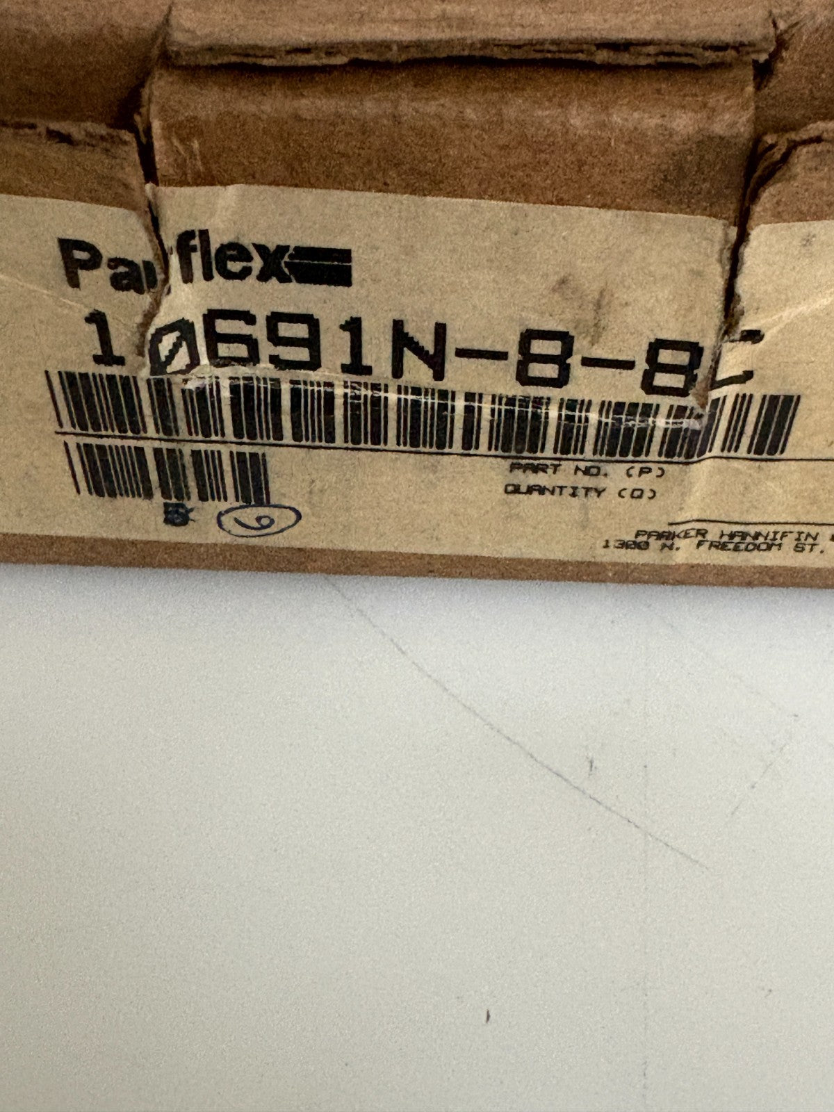 LOT OF 5 PARKER HANNIFIN PARFLEX 10691N-8-8C