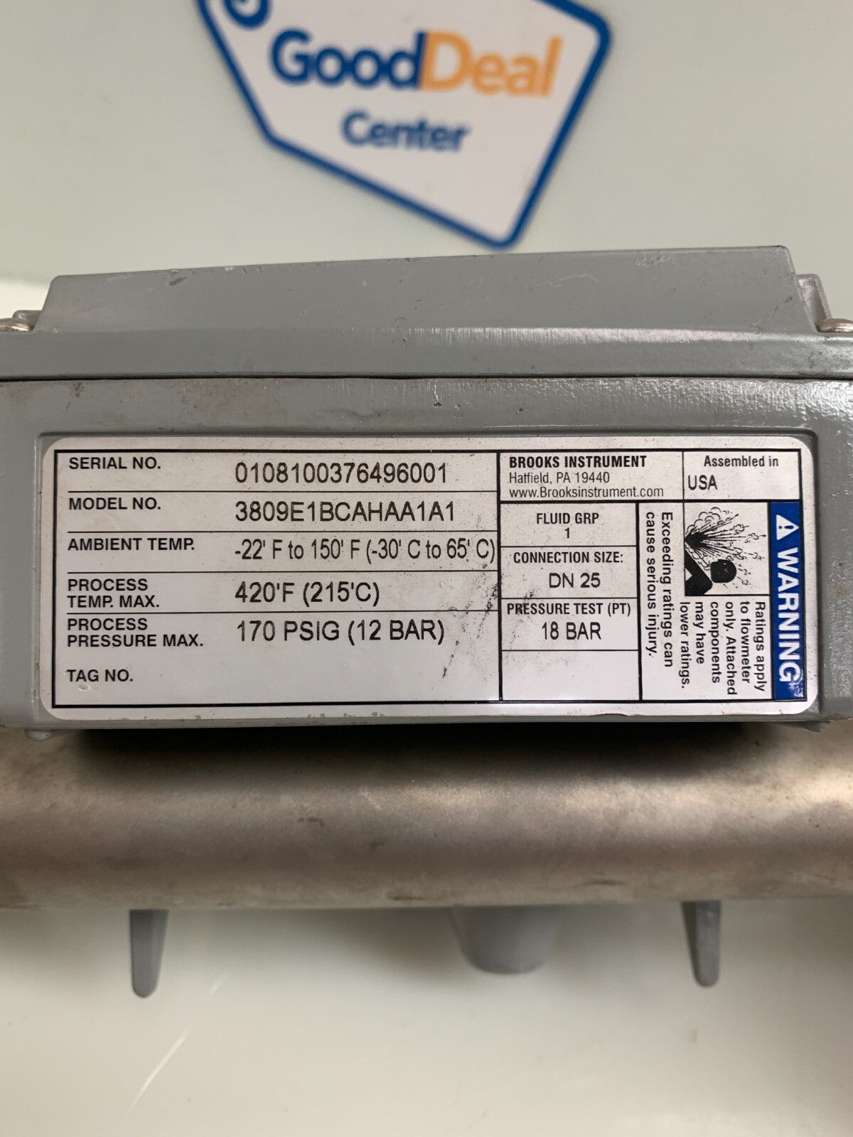 BROOKS INSTRUMENTS  MT3809  Liquid Quantity Gauge  3809E-1BCAHAA1A1