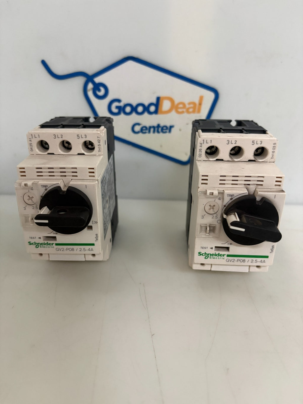 LOT OF 2 SCHNEIDER MOTOR STARTER CIRCUIT BREAKER GV2-P08/2.5-4A0