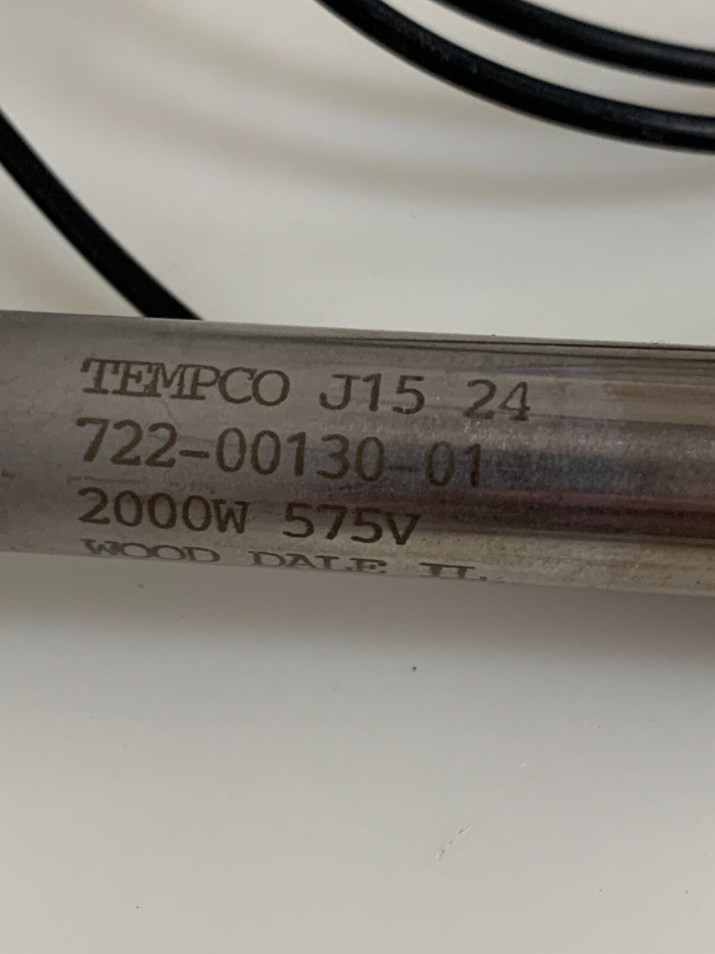 TEMPCO IMMERSION HEATING ELEMENT 2000W 575V J15 24 722-00130-01