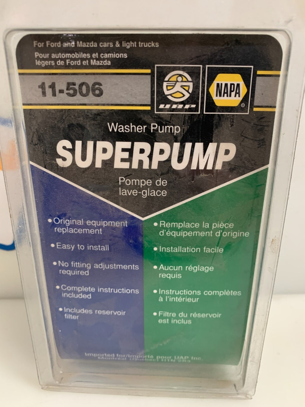 NAPA / SUPERPUMP   Windshield Washer Pump 11-506