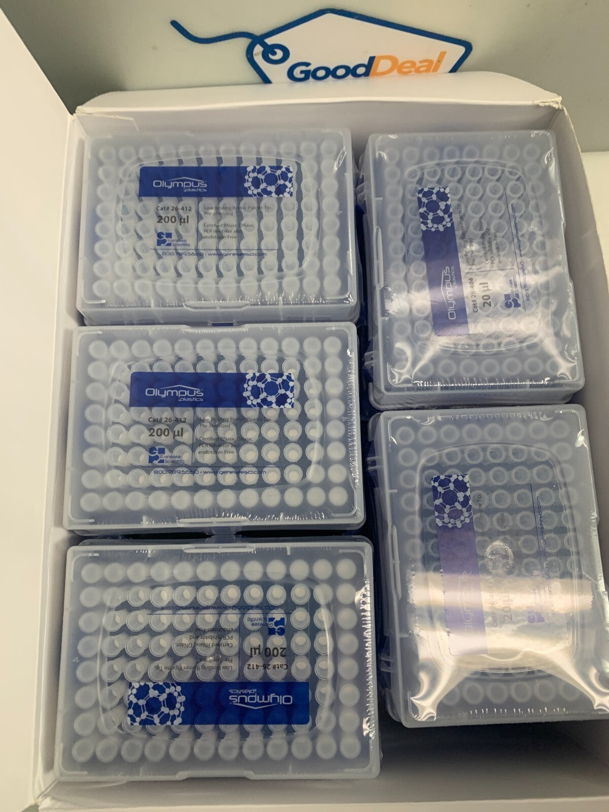 Genesee Scientific GEN26-412 200ul Barrier Tip Pipet Tips 10x96/box