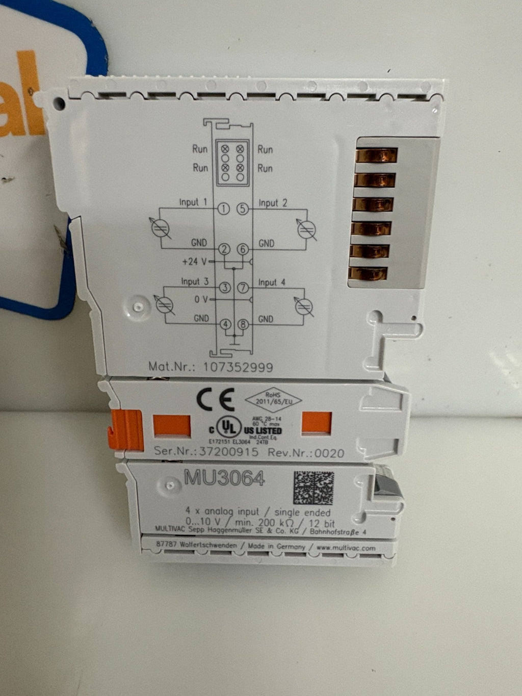 MULTIVAC 4X ANALOG INPUT MU 30641