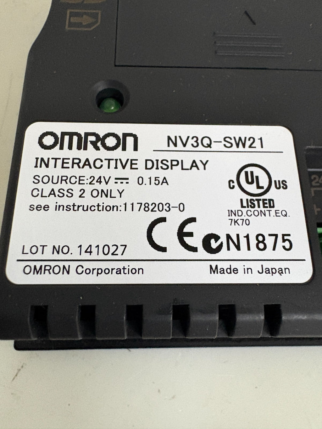 OMRON INTERACTIVE DISPLAY NV3Q-SW21