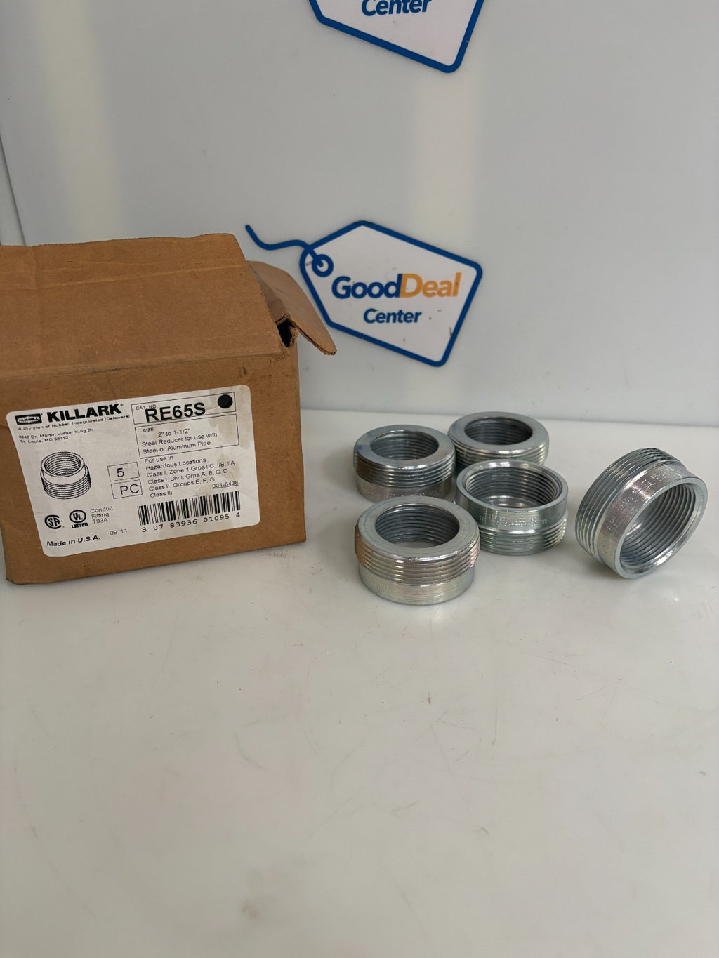 LOT OF 5 HUBBELL KILLARK RE65S REDUCING BUSHING STEEL
