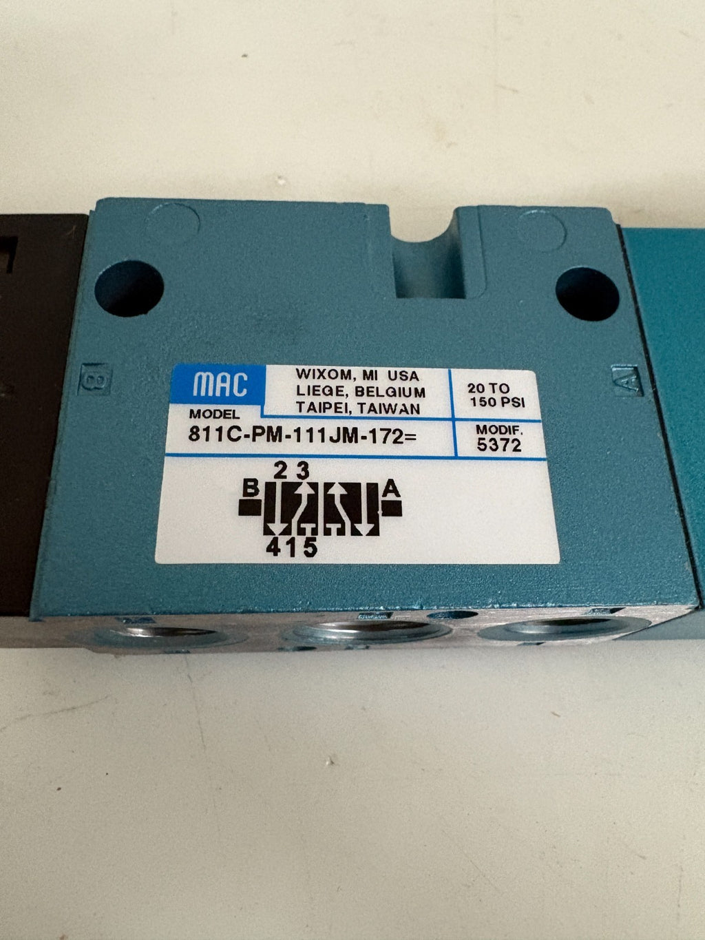 MAC VALVES 150 PSI SOLENOID VALVE 811C-PM-111JB-172