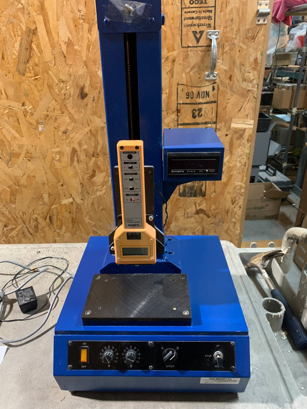 SHIMPO FORCE GAUGE STAND FGS-50D DIGITAL TACHO METER W/SHIMPO MODULE DT-6LS