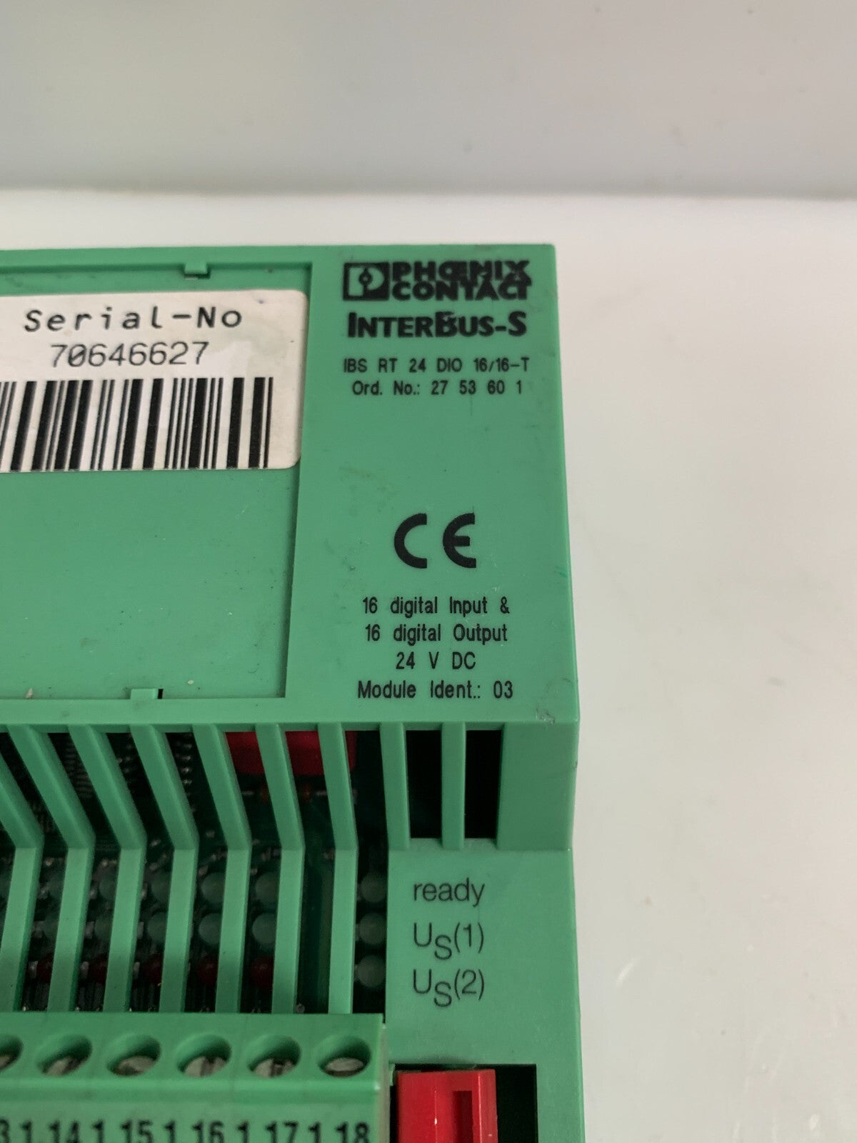 PHOENIX Contact InterBus-s Ord NO: 27 53 60 1 IBS RT 24 DIO 16/16-T CONTACT