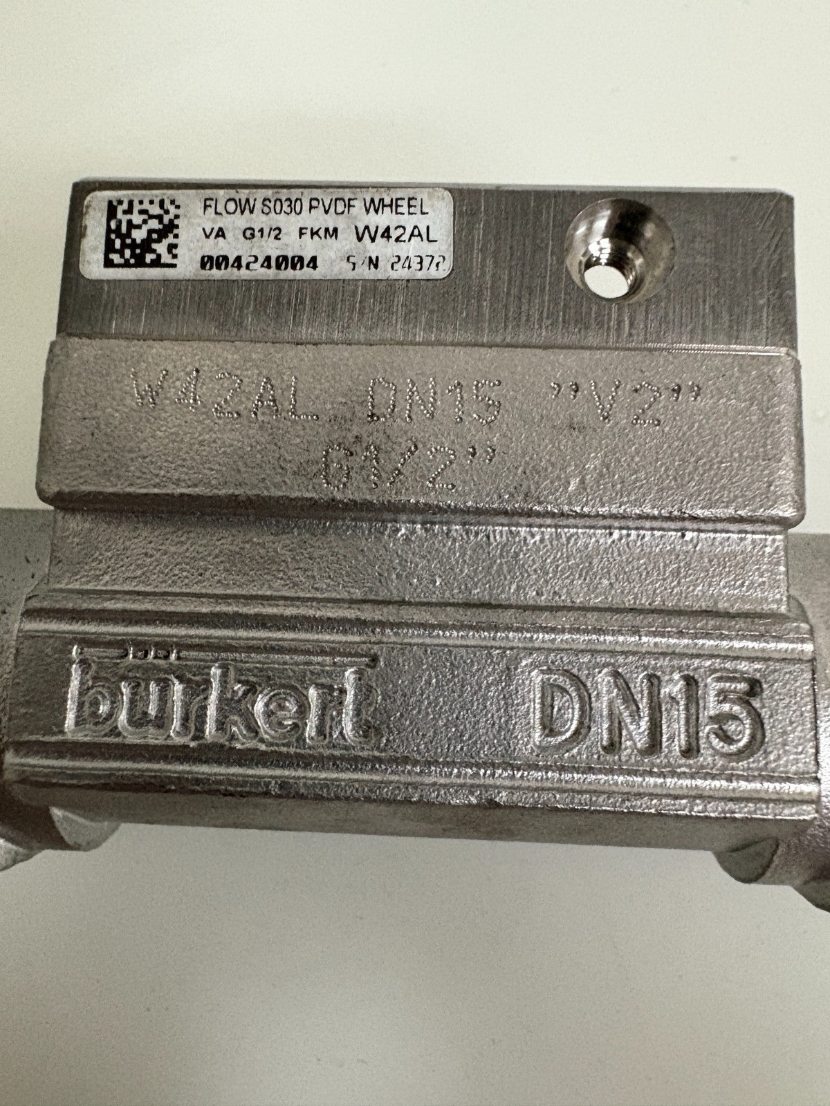 BURKERT FLOW WHEEL 5030 PVDF W42AL DN 15 "V2"