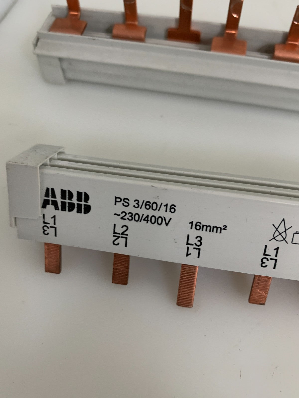 LOT OF 2 ABB BUS BAR PS 3/60/16 22 POLE