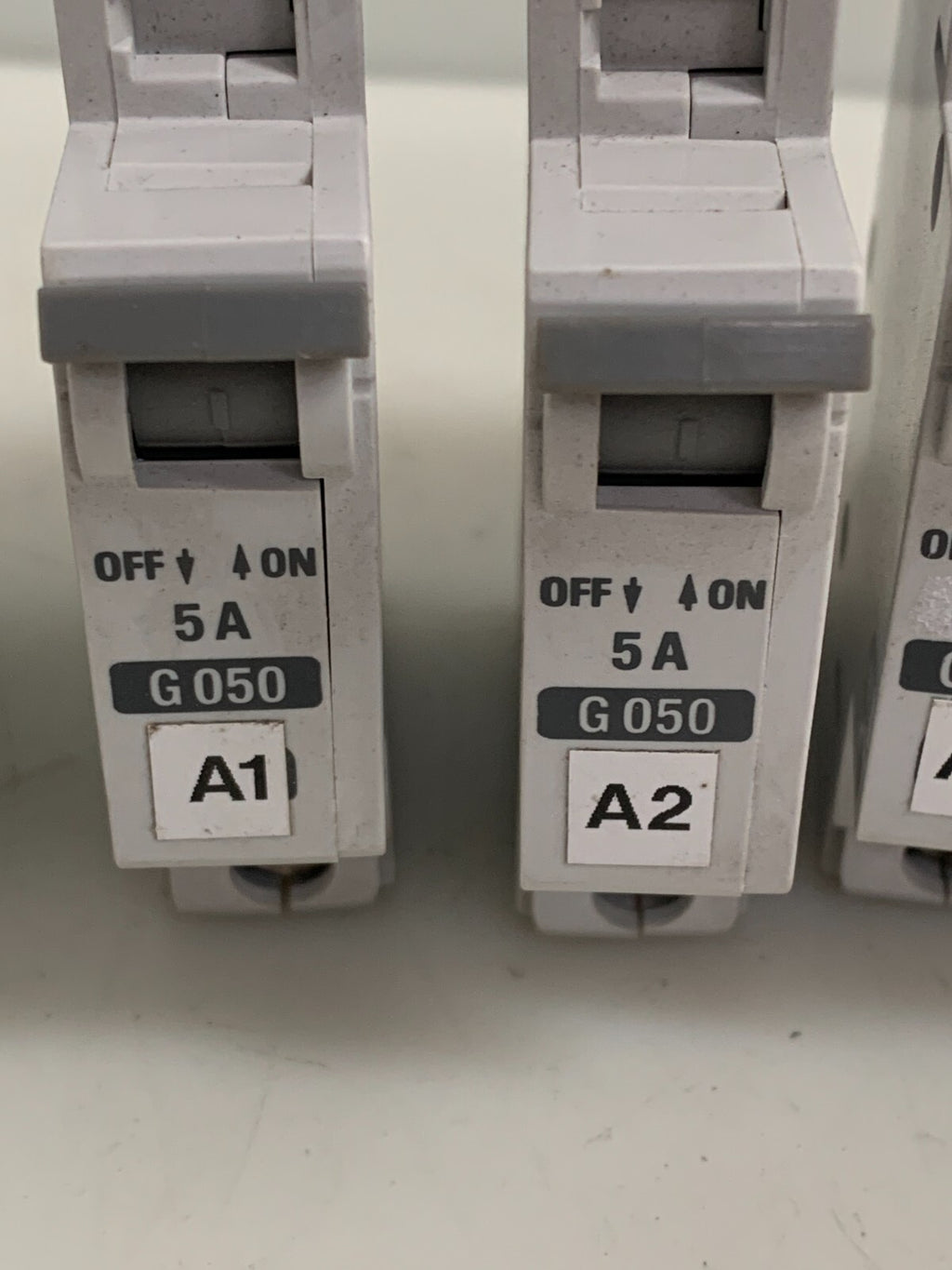 LOT OF 7 ALLEN BRADLEY G 050 5 AMP CIRCUIT BREAKER #1492-CB1