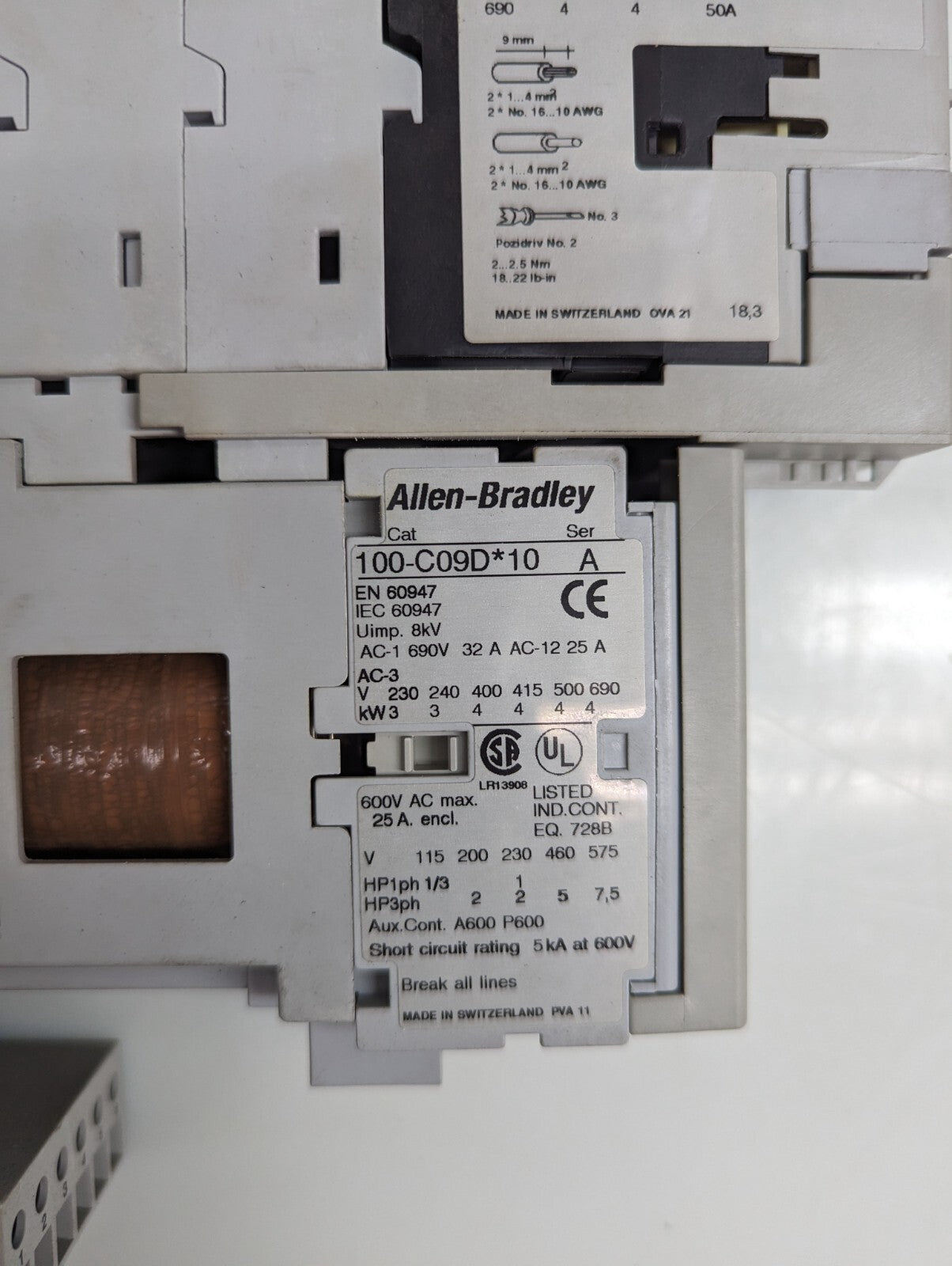 ALLEN BRADLEY 190S-ANDJ2-CB63C MCS COMPACT STARTER 140M-C2E-B63 100-C09D*103
