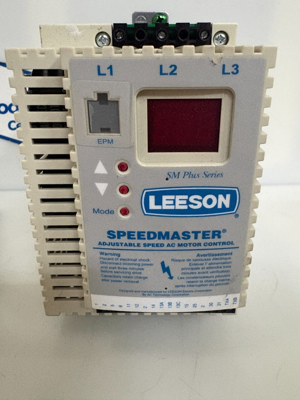 LEESON 5HP SPEED MASTER ADJUSTABLE SPEED AC MOTOR CONTROL SF06 174448.00