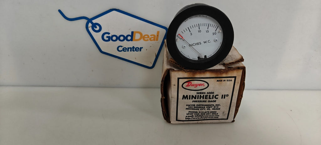 DWYER MINI HELIC II PRESSURE GAGE 2-5020 2-50200