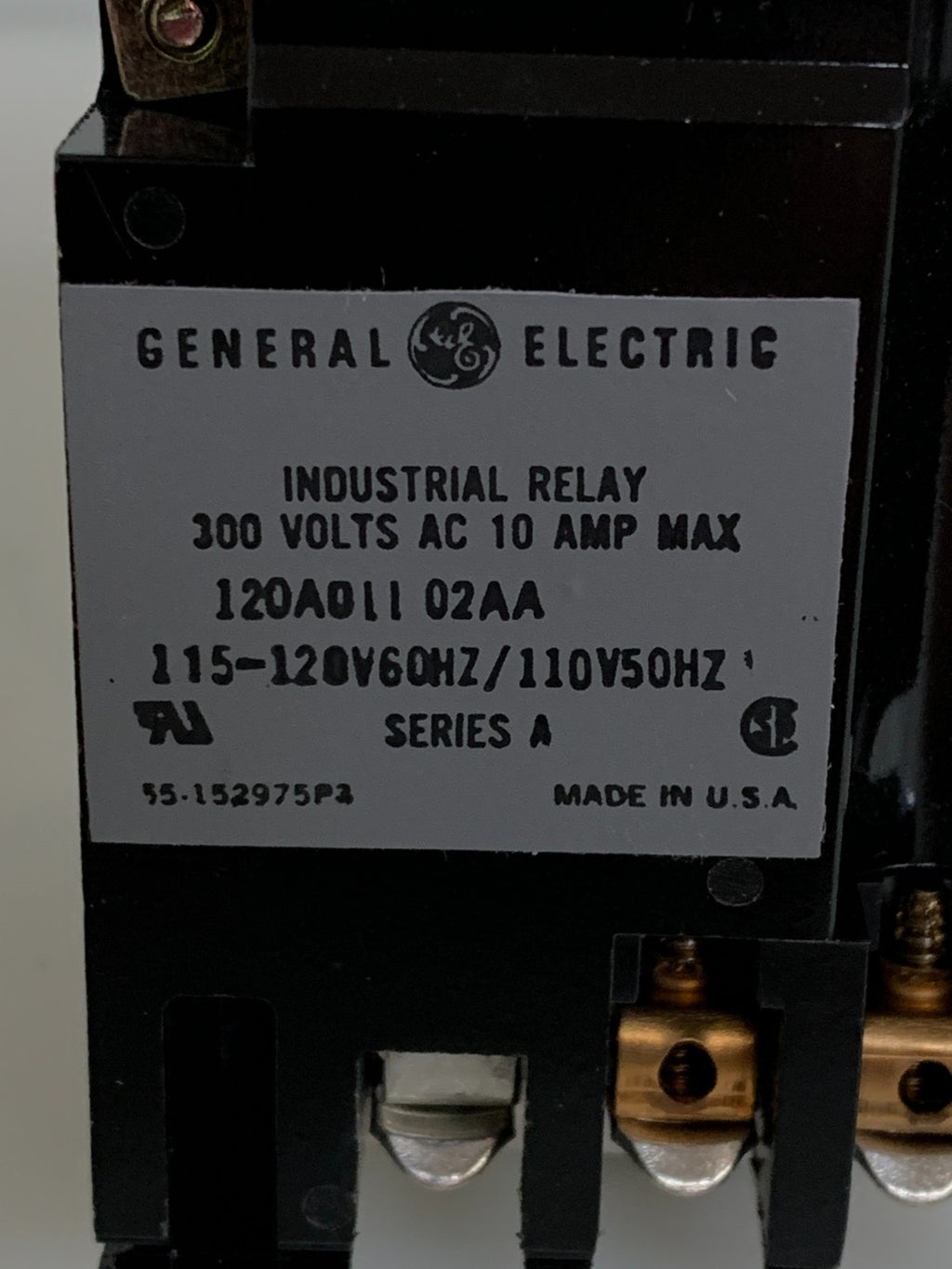 GENERAL ELECTRIC INDUSTRIAL RELAY CR12OA01102AA2