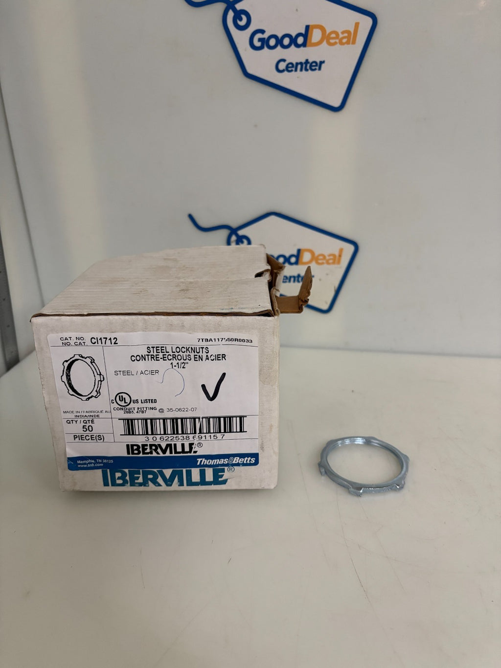 ABB THOMAS & BETTS 1 1/2" STEEL LOCKNUTS CI172 50 IN BOX0