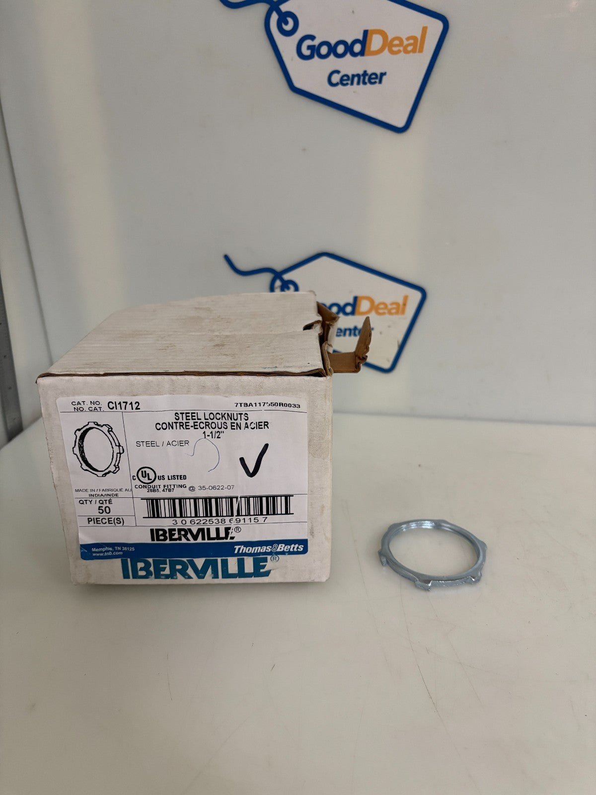 ABB THOMAS & BETTS 1 1/2" STEEL LOCKNUTS CI172 50 IN BOX0