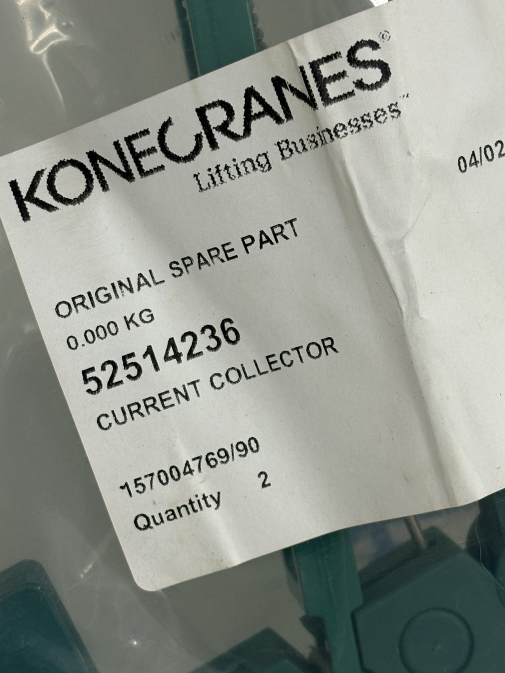 KONE CRANES CURRENT COLLECTOR 52514236 SET OF 2