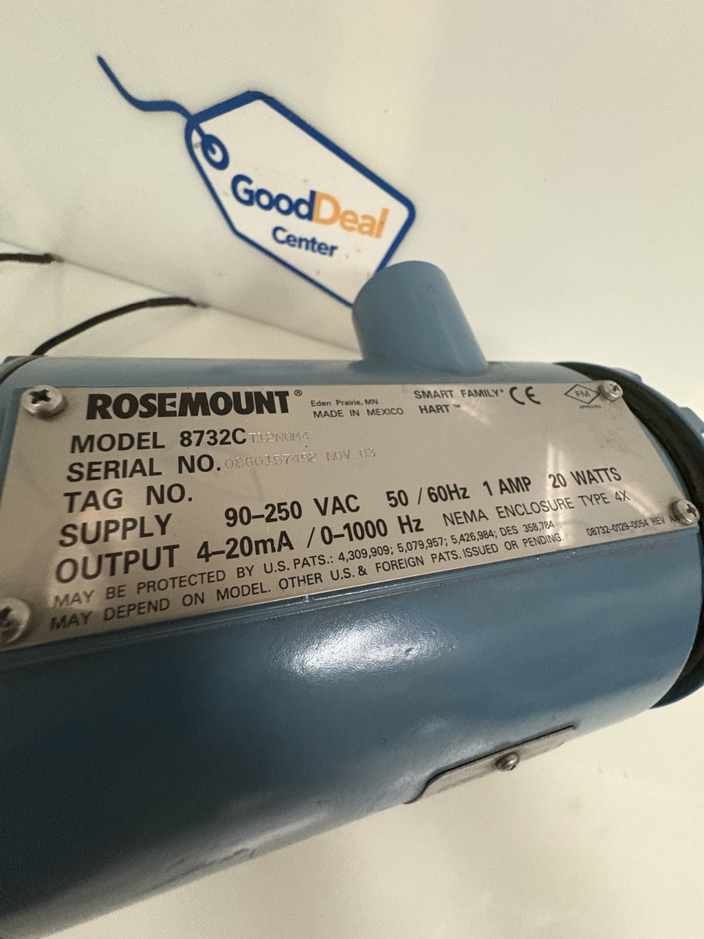 ROSEMOUNT FLOWMETER TRANSMITTER 8732CT12N0M4