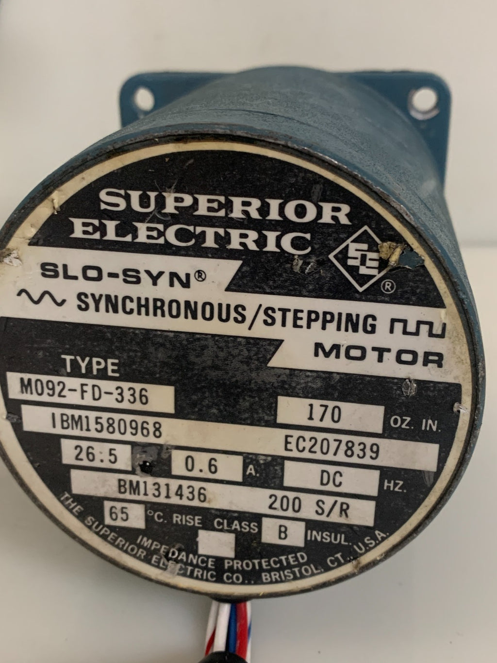 SUPERIOR ELECTRIC M092-FD-336 STEPPING MOTOR1