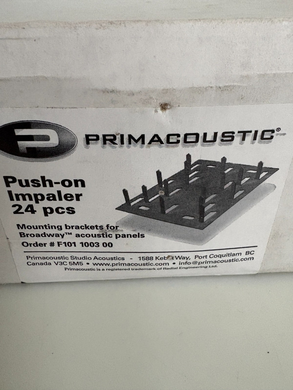 PRIMACOUSTIC PUSH-ON IMPALER F101 1003 00 BOX OF 24
