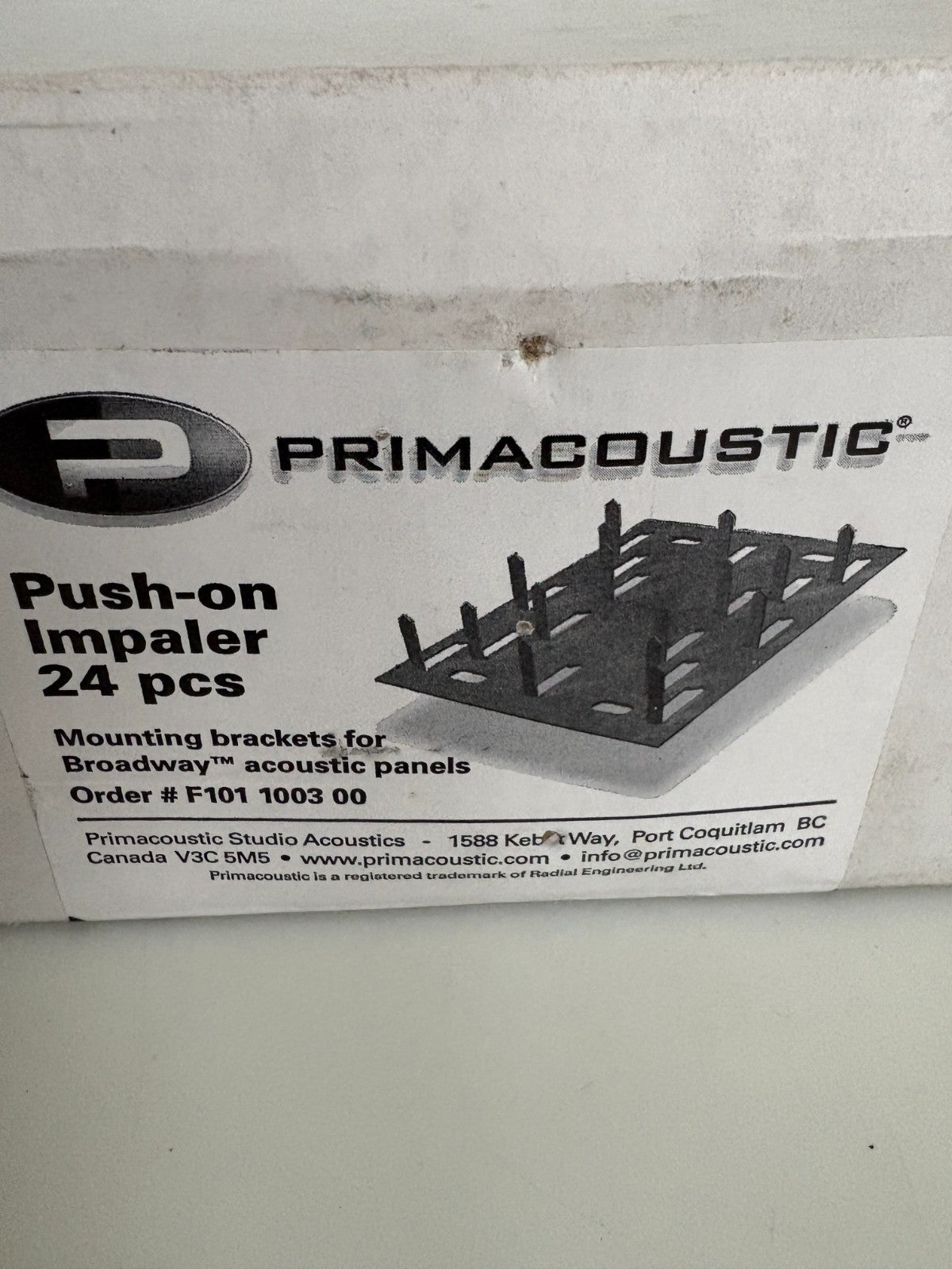PRIMACOUSTIC PUSH-ON IMPALER F101 1003 00 BOX OF 24