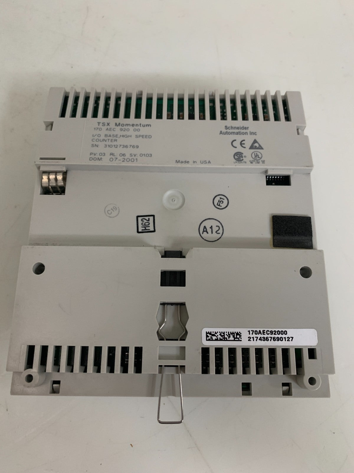 SCHNEIDER AUTOMATION I/O BASE HIGH SPEED COUNTER TSX MOMENTUM