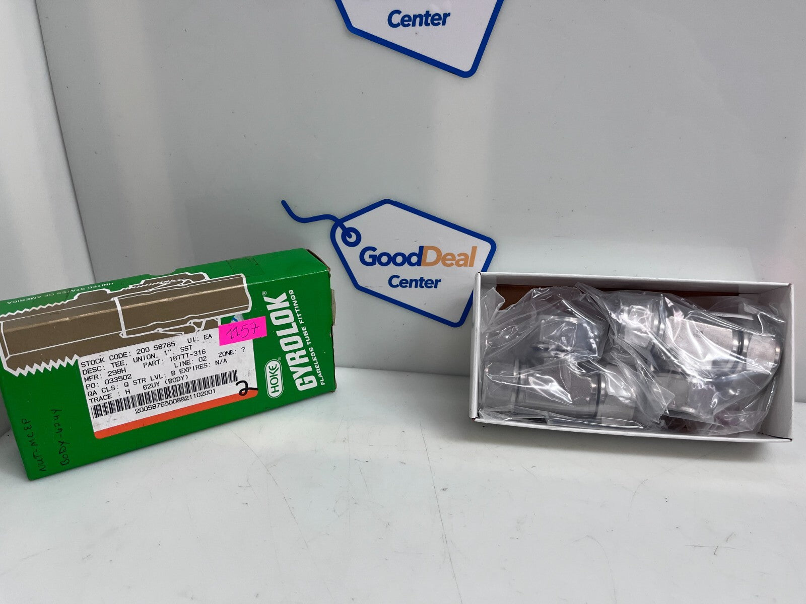 GYROLOK 16TTT316 Stainless Steel Union Tee Connector 1'' (Lot of 2)