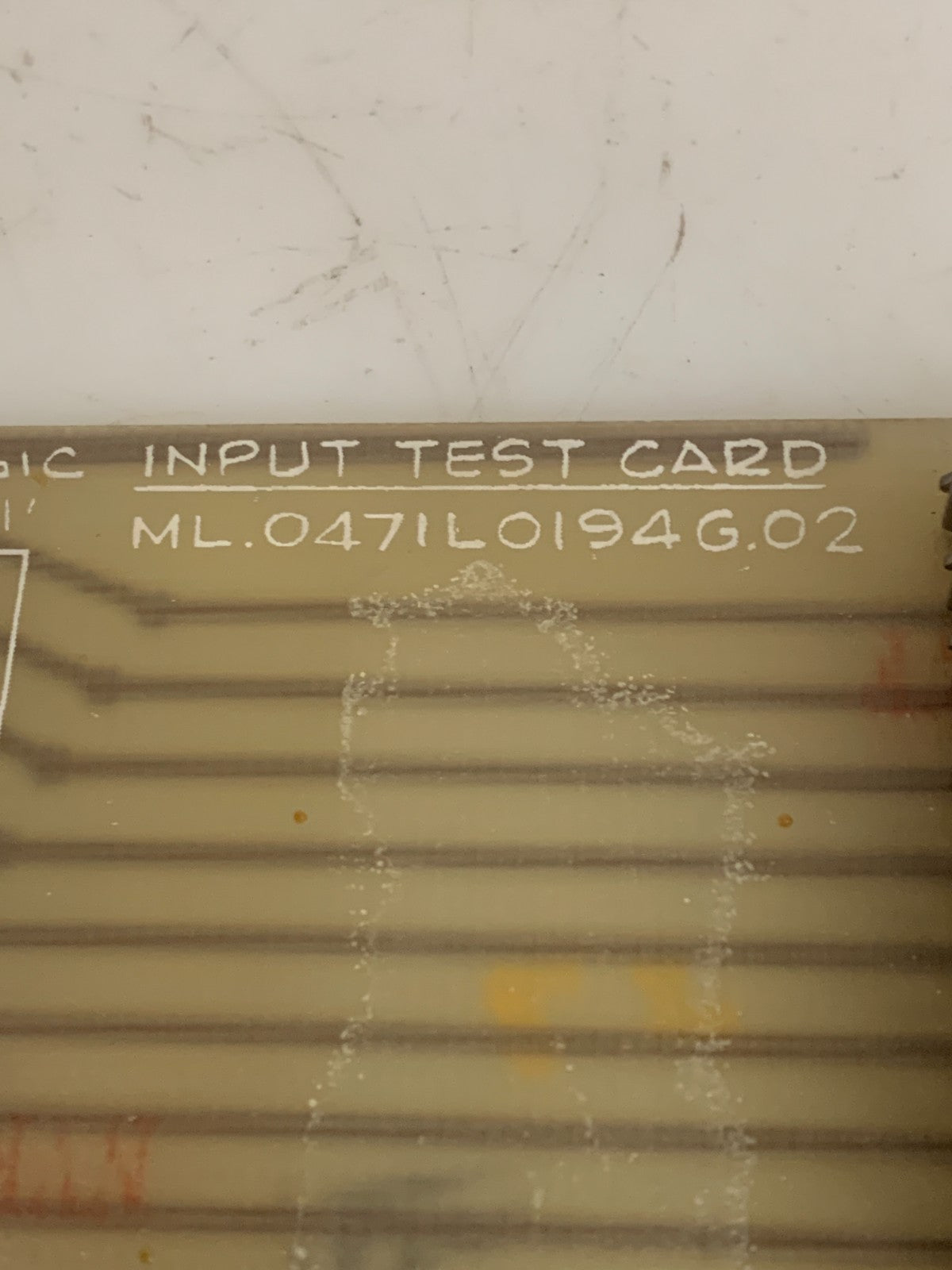 LOGIC INPUT TEST CARD 18 ON/OFF SWITCH M. 0471L0194G.02