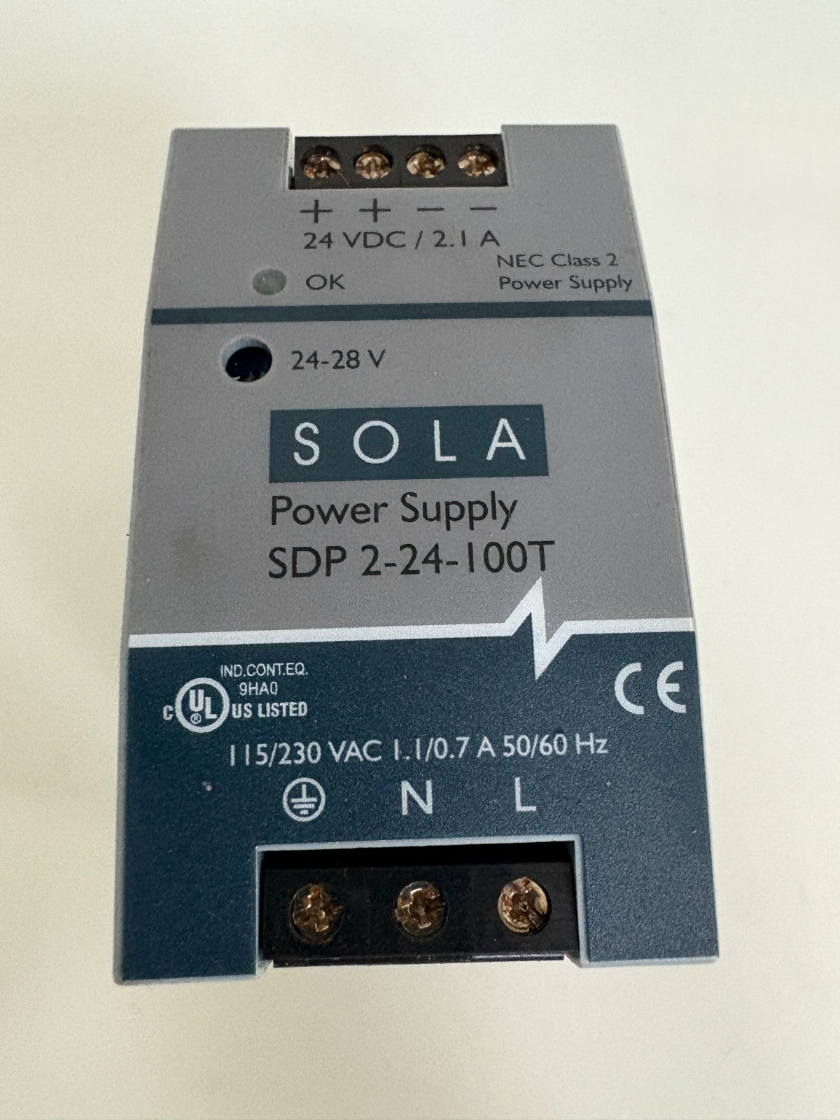 SOLA POWER SUPPLY SDP 2-24-100T