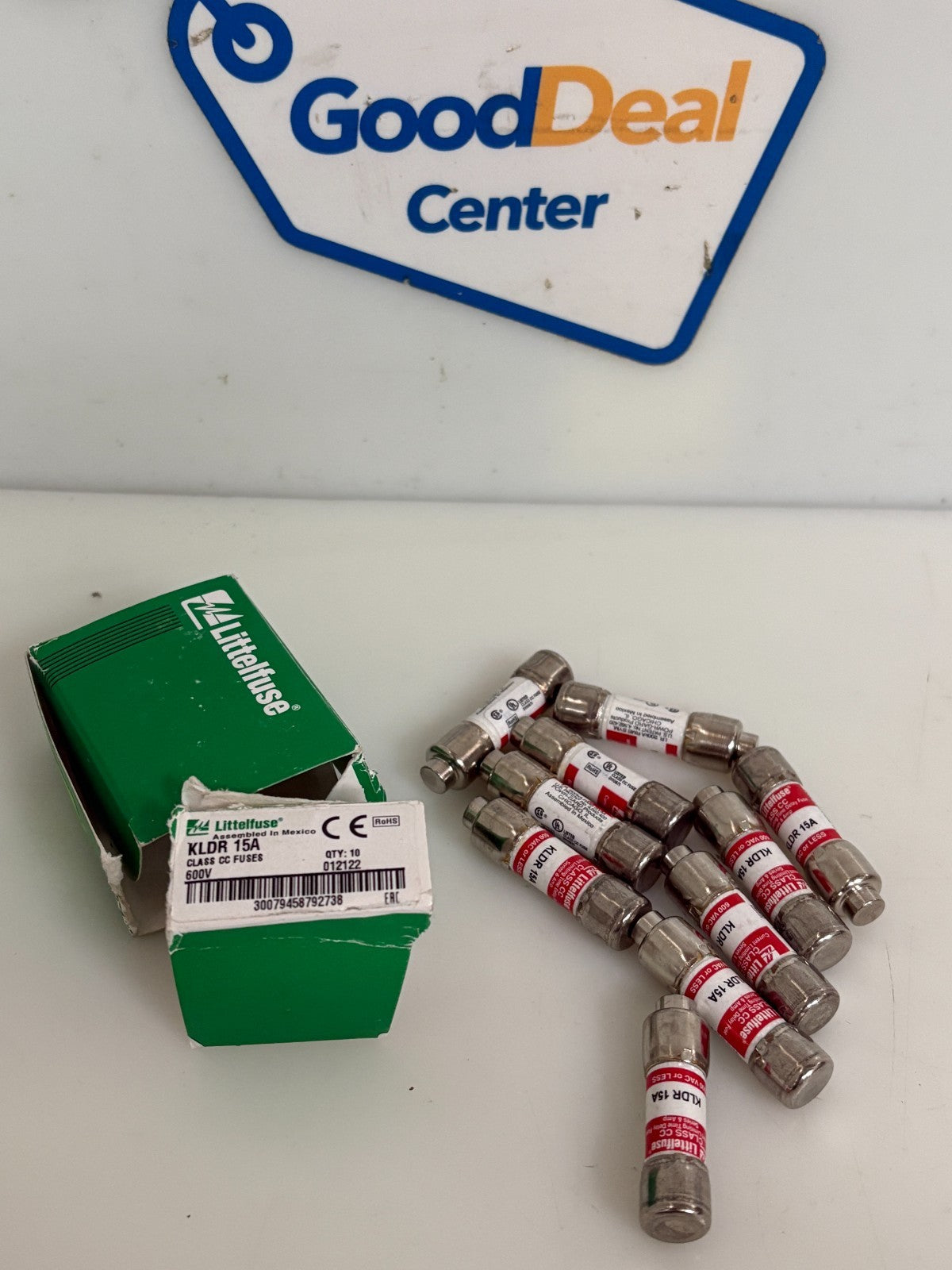 LITTLEFUSE KLDR 15A MIDGET TIME DELAY FUSE BOX OF 100